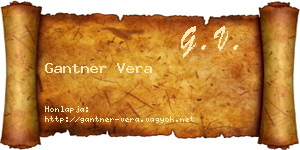 Gantner Vera névjegykártya